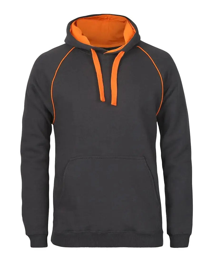 Adult Contrast Fleecy Hoodies Orange