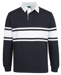 Jb's 3 Stripe Yarn Dyed Rugby Polo Shirt 3RY3