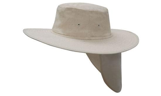 Headwear Canvas Sun Hat With Flap X12 - 4055 - Flash Uniforms 