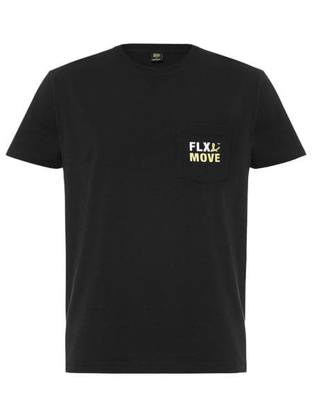 Bisley Flx & Move™ Cotton Tee BKT065 Work Wear Bisley Workwear BLACK (BBLK) S 