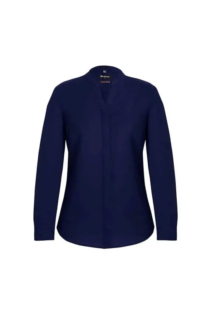 Biz Corporates Juliette Womens Plain Blouse 44210 Corporate Wear Biz Corporates 4 Navy 