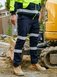 Bisley Taped Biomotion Stretch Cotton Drill Pants BPC6008T Bisley Workwear