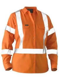 Women's X Taped Hi Vis Recycled Drill Shirt BL6266XT Metro Workwear.