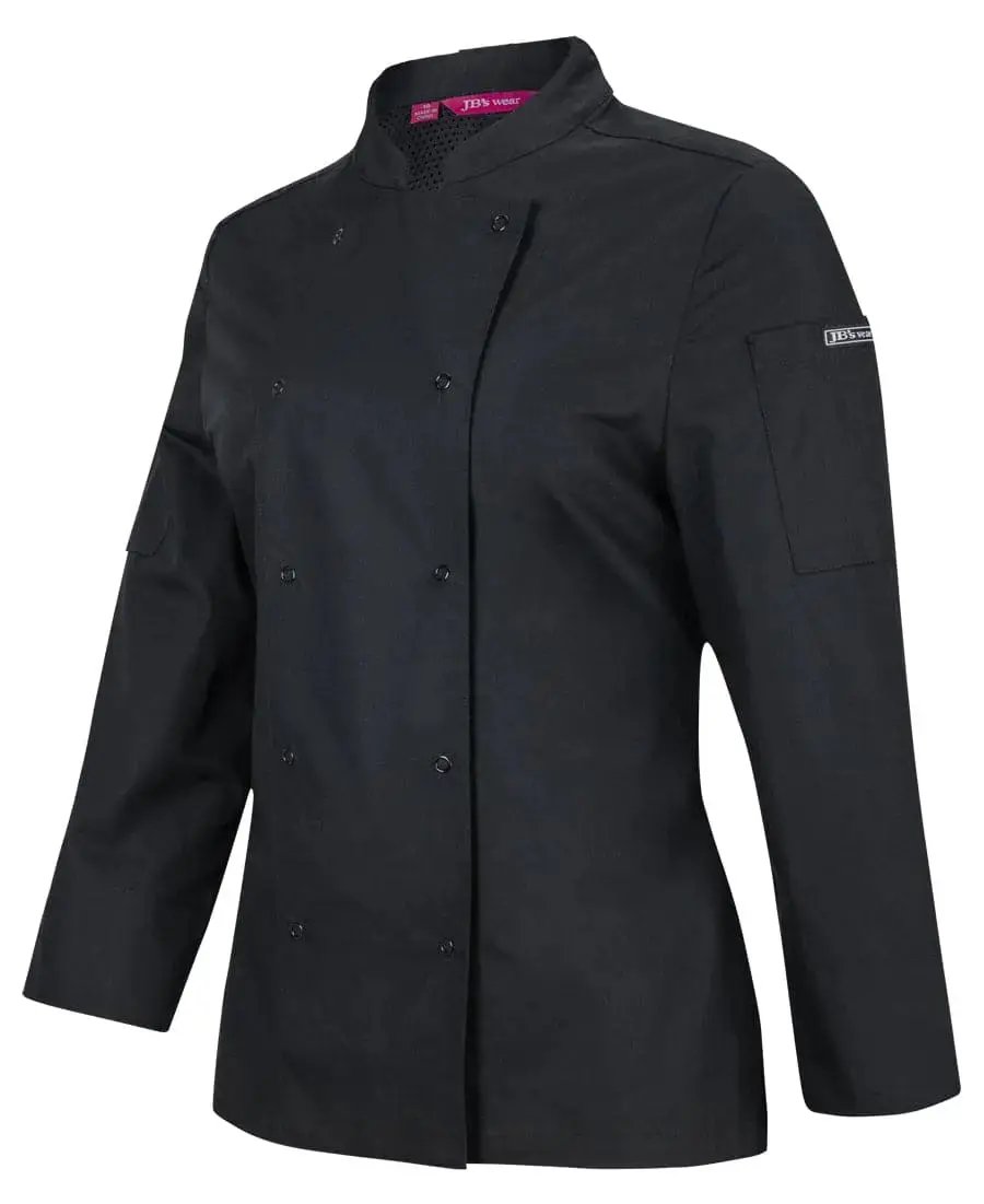 Jb's Women’s Long Sleeve Button Chef Jacket 5CJL1 Metro Workwear.