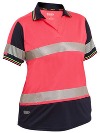 Bisley Women's Short Sleeve Taped Hi Vis Polo Shirt BKL1225T