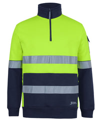 JB'S 350G Hi-Vis Half Zip Taped Trade Hoodie 6DNVF