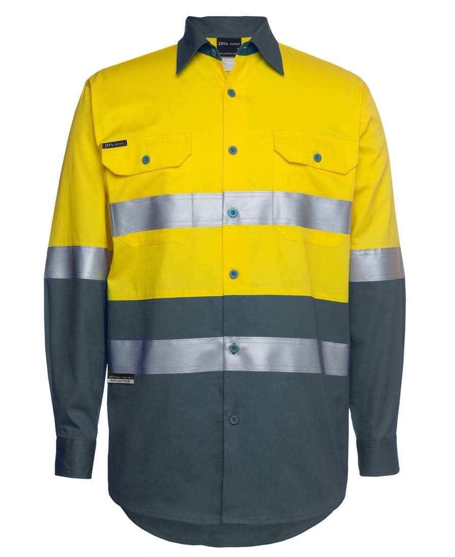 JB'S Hi-Vis Long Sleeve Work Shirt 6DNWL