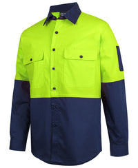 Jb's Hi-Vis Class F Ripstop Long Sleeve Work Shirt 6HRFL