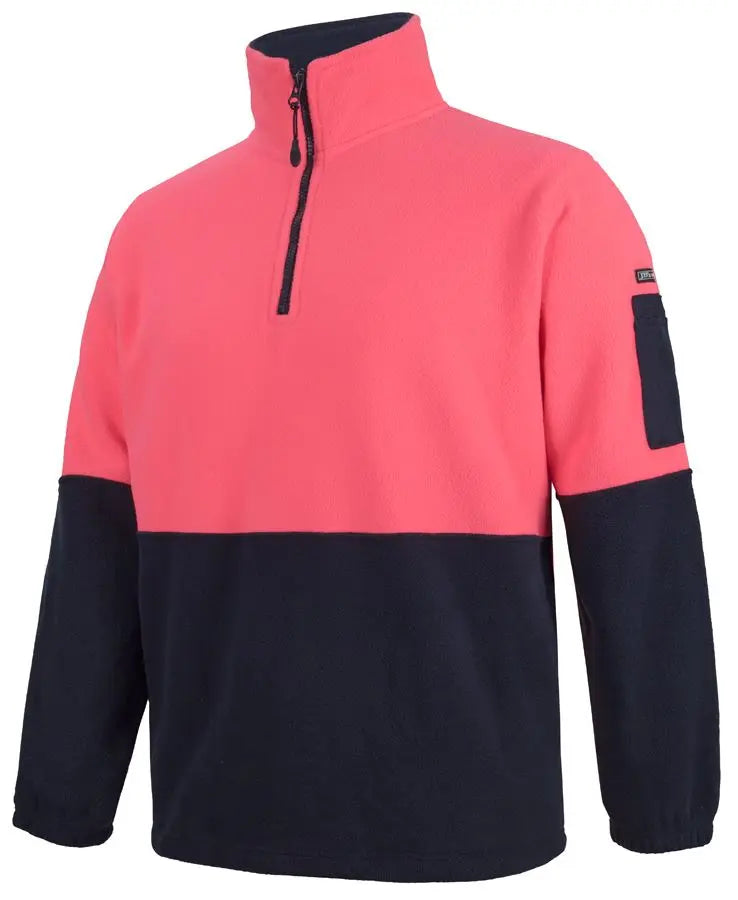 JB'S Hi-Vis 1/2 Zip Polar Fleece Sweat 6HVPF - City Workwear