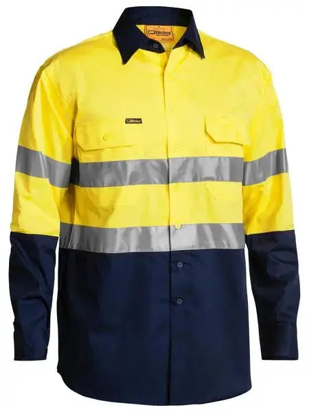 Bisley Workwear 3m Taped Cool Lightweight Hi Vis Shirt Long Sleeve BS6896 Bisley Workwear