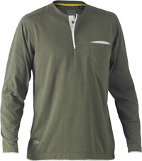 Bisley Workwear Flex & Move™ Cotton Henley Tee Long Sleeve BK6932 - City Workwear