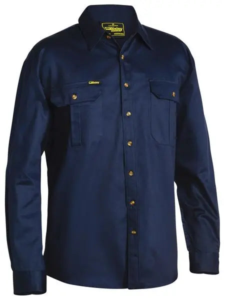 Bisley Workwear Original Cotton Drill Shirt Long Sleeve BS6433 - City Workwear