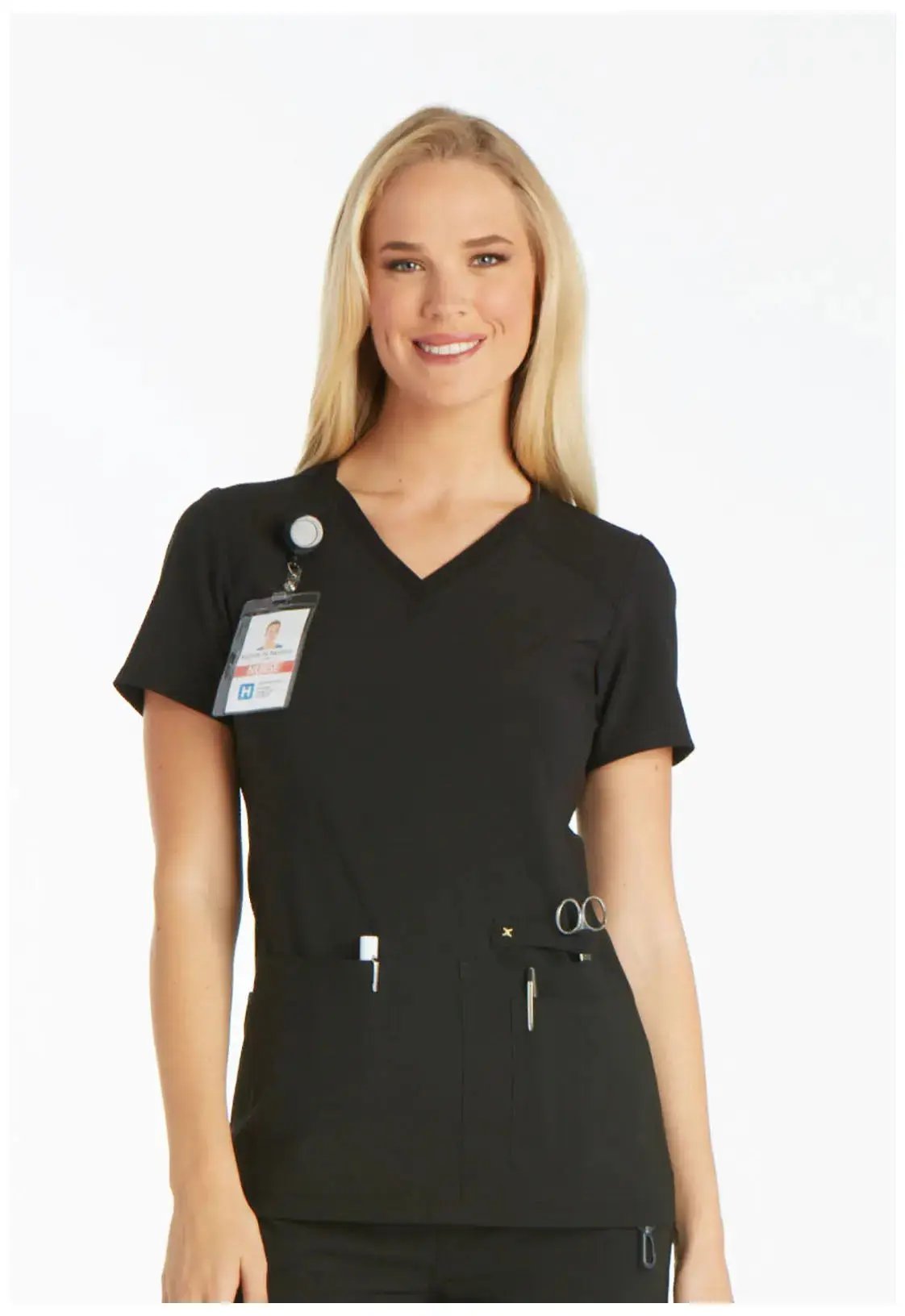 Cherokee IFlex Women's Knit Panel Scrub Top CK605  Simply Scrubs Australia