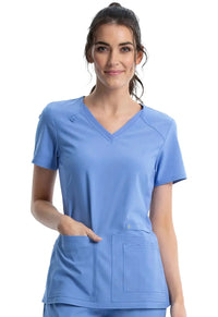 Cherokee IFlex Women's Knit Panel Scrub Top CK605  Simply Scrubs Australia
