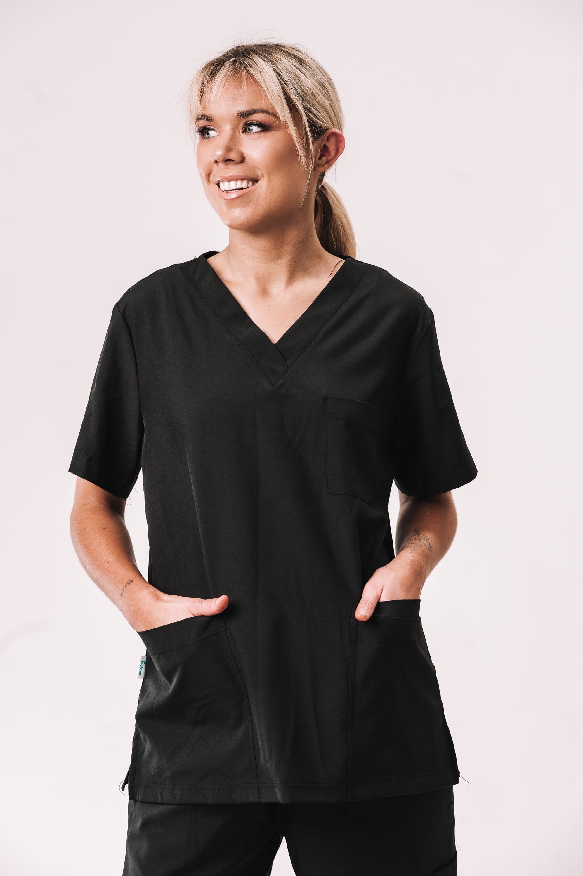 Softies Oxford Unisex Premium V-Neck Scrub Top OT01 - Simply Scrubs Australia