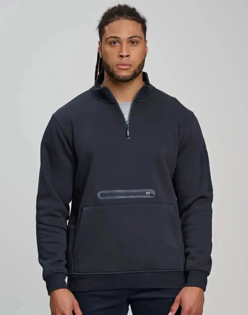 Winning Spirit Unisex Premium Fleece Half Zip Work Sweat Shirt FL15 Winning Spirit