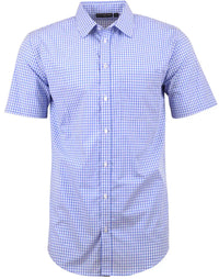 BENCHMARK Men’s Gingham Check Short Sleeve Shirt M7300S