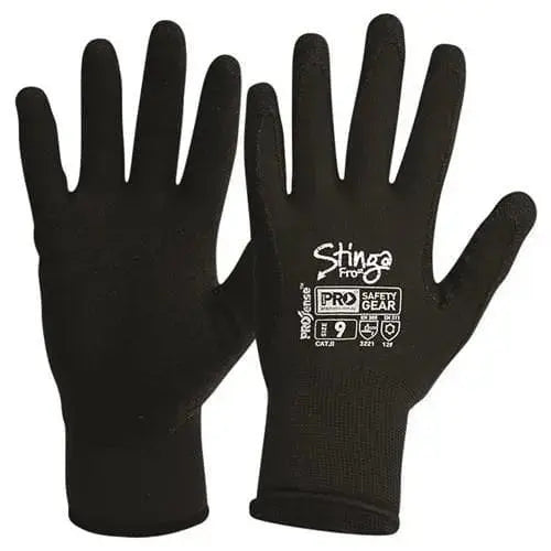Pro Choice Stinga Frost Black Pvc Foam On Nylon Winter Liner X12 - NPFF PPE Pro Choice 7  
