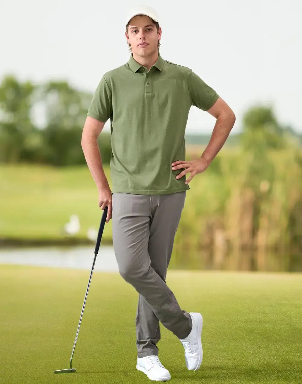 Winning Spirit Men's Ultrafine Cotton Pique Polo PS71  