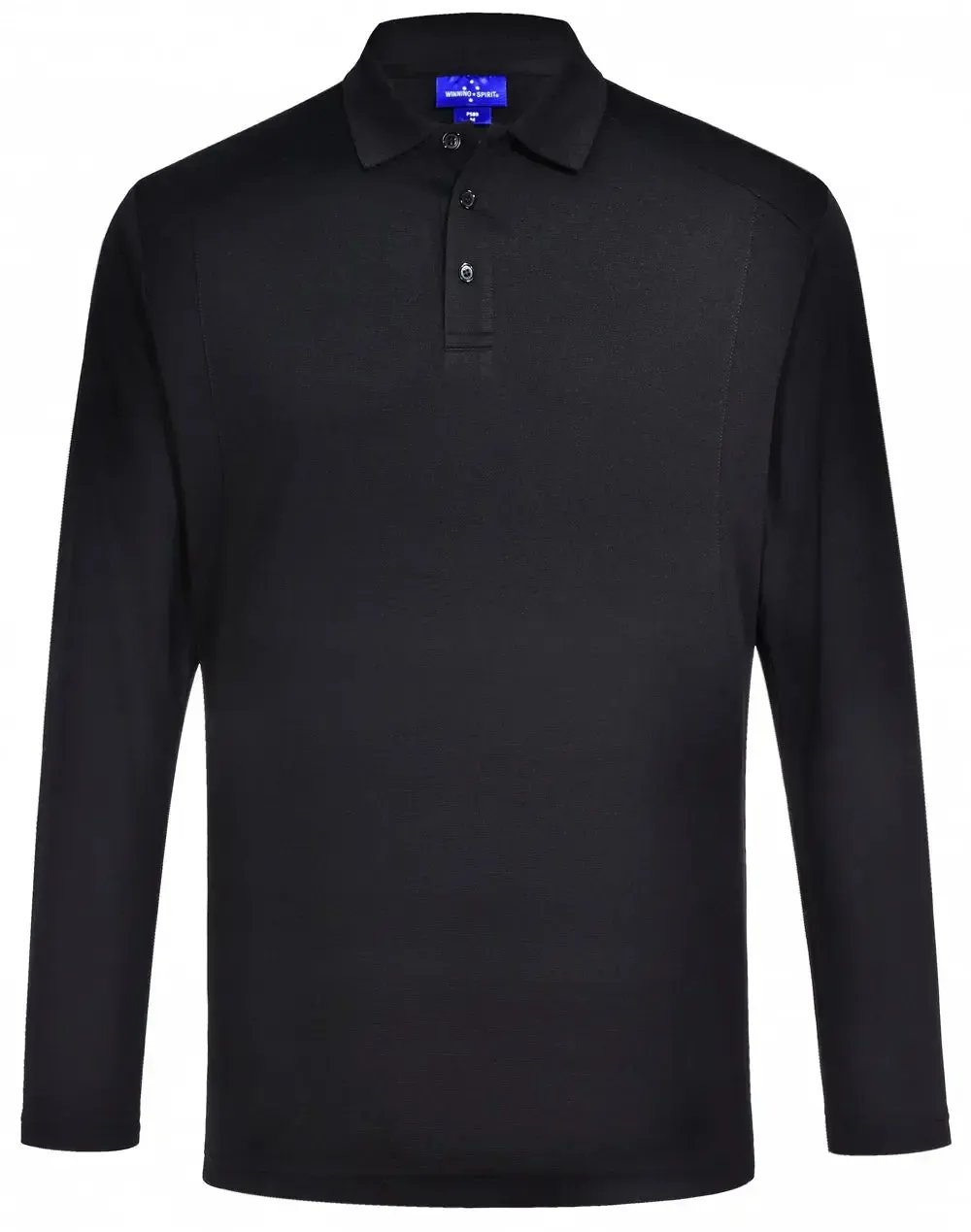 Mens Bamboo Charcoal Eco Fabric Long Sleeve Polo PS89 Winning Spirit
