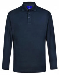 Mens Bamboo Charcoal Eco Fabric Long Sleeve Polo PS89 Winning Spirit