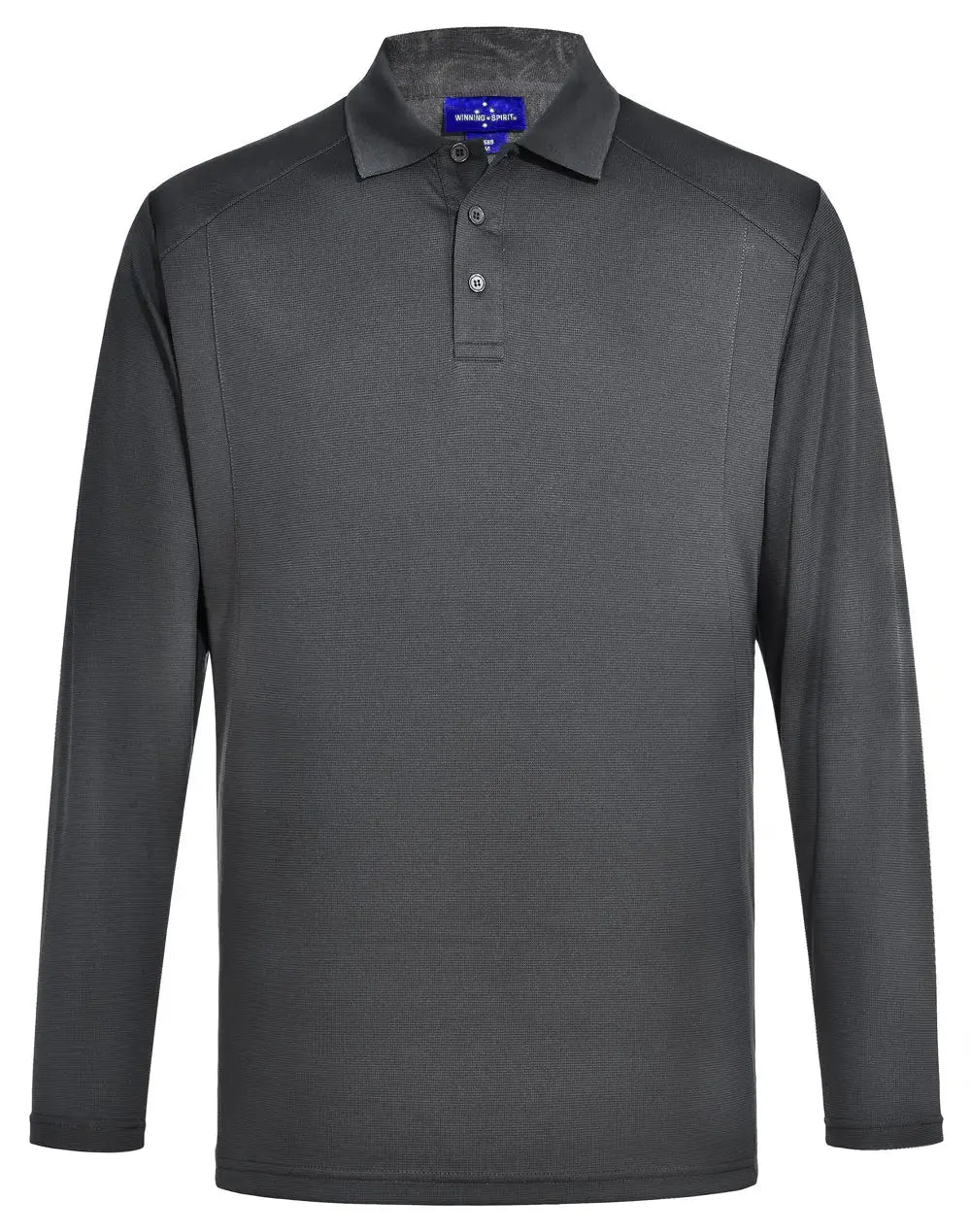Mens Bamboo Charcoal Eco Fabric Long Sleeve Polo PS89 Winning Spirit