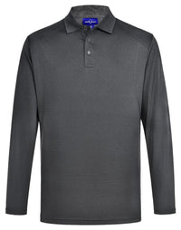 Mens Bamboo Charcoal Eco Fabric Long Sleeve Polo PS89 Winning Spirit