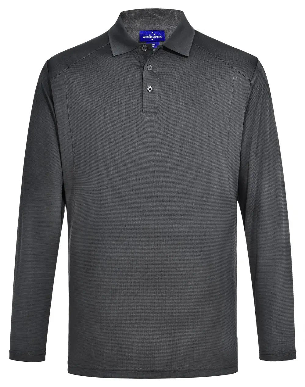 Mens Bamboo Charcoal Eco Fabric Long Sleeve Polo PS89 Winning Spirit