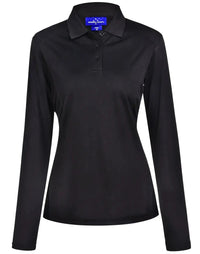 Ladies Bamboo Charcoal  Eco Fabric Long Sleeve Polo PS90 - City Workwear