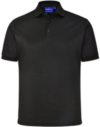 Winning Spirit Men's Sustainable Poly/Cotton Corporate Polo Shirt PS91 Casual Wear Winning Spirit Black XS 