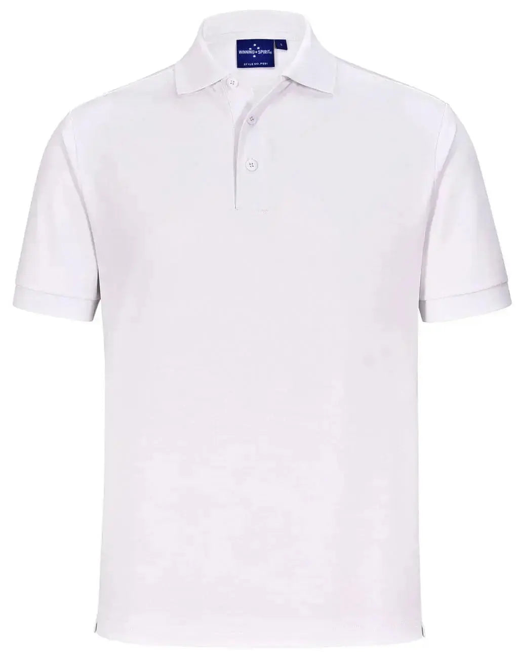 Winning Spirit Men's Sustainable Poly/Cotton Corporate Polo Shirt PS91 Casual Wear Winning Spirit White XS 