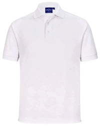 Winning Spirit Men's Sustainable Poly/Cotton Corporate Polo Shirt PS91 Casual Wear Winning Spirit White XS 
