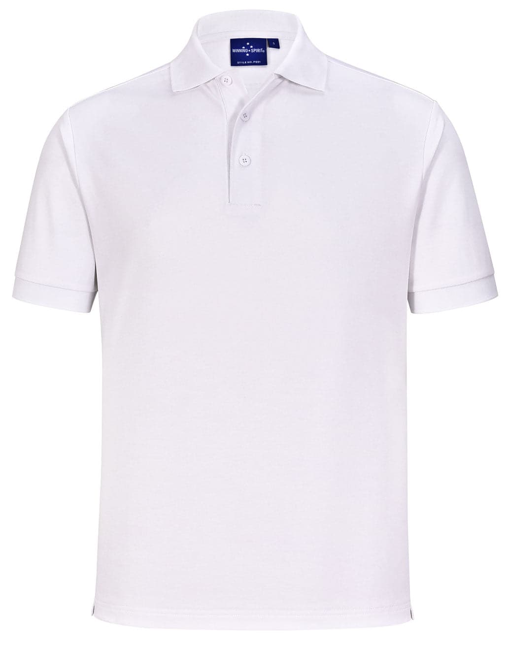 Winning Spirit Men's Sustainable Poly/Cotton Corporate Polo Shirt PS91 Casual Wear Winning Spirit White XS 