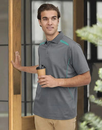 Winning Spirit Men's Sustainable Poly-Cotton Contrast Polo PS93 Metro Workwear.
