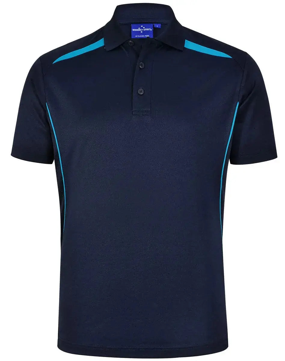Winning Spirit Men's Sustainable Poly-Cotton Contrast Polo Shirt PS93 Metro Workwear.