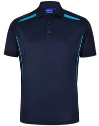 Winning Spirit Men's Sustainable Poly-Cotton Contrast Polo Shirt PS93 Metro Workwear.