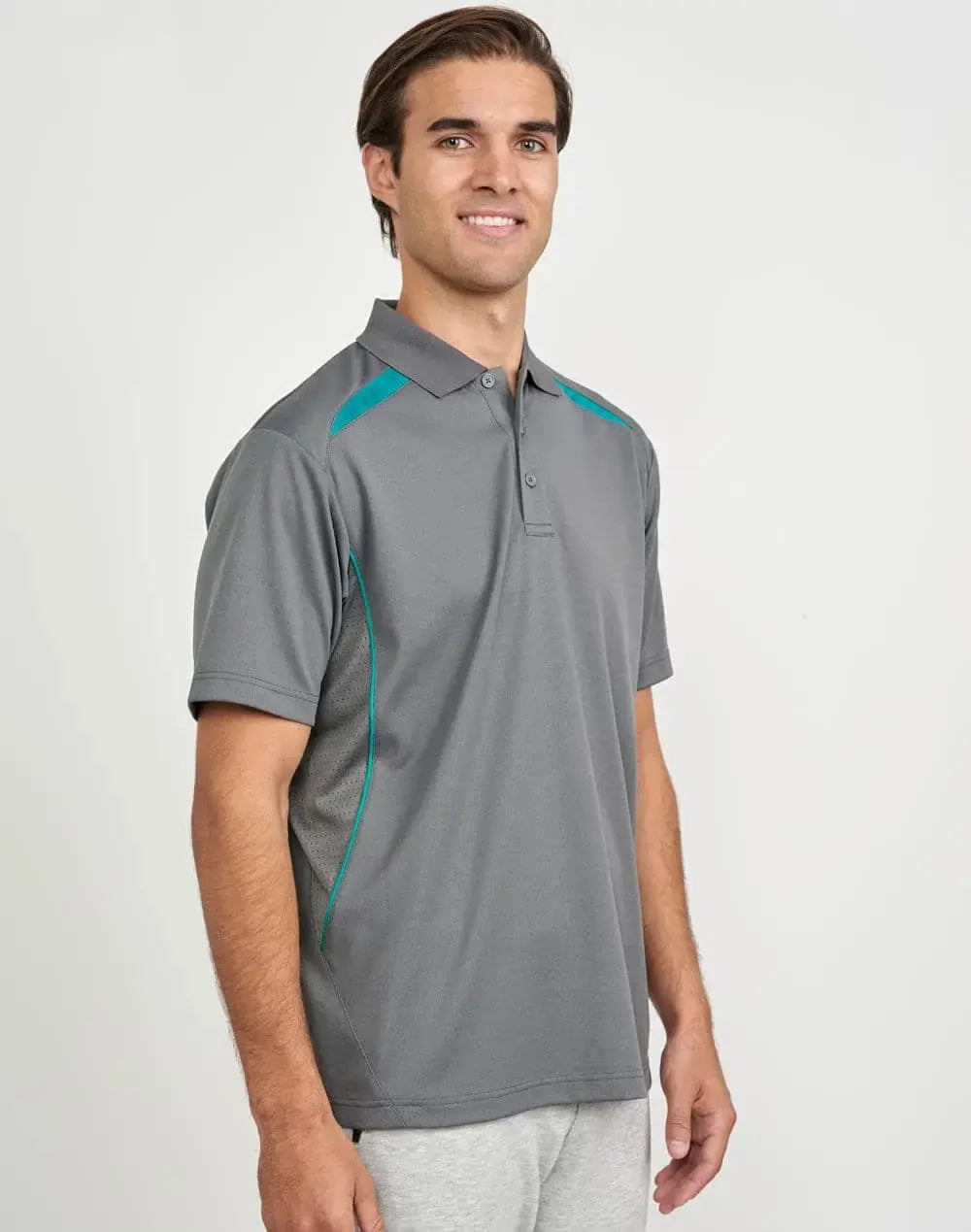 Winning Spirit Men's Sustainable Poly-Cotton Contrast Polo Shirt PS93 Metro Workwear.