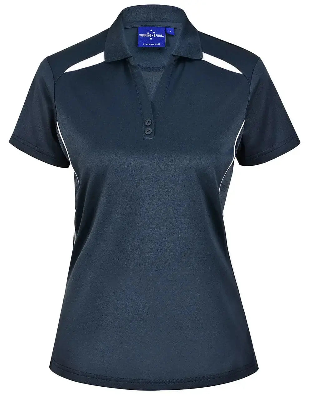 Winning Spirit Women's Sustainable Poly-Cotton Contrast Polo PS94 Metro Workwear.