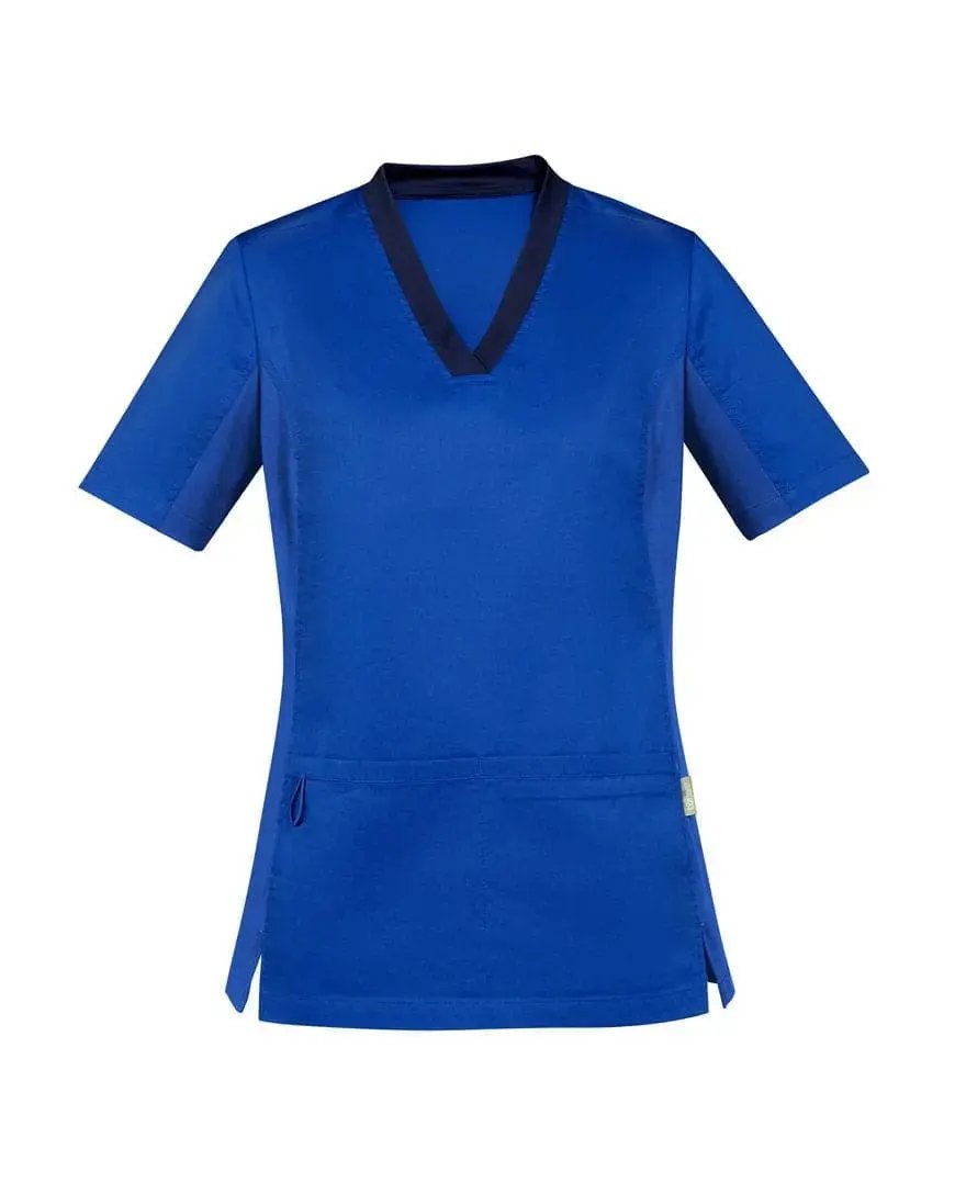 Biz Care Riley Womens V-Neck Scrub Top CST043LS - Simply Scrubs Australia