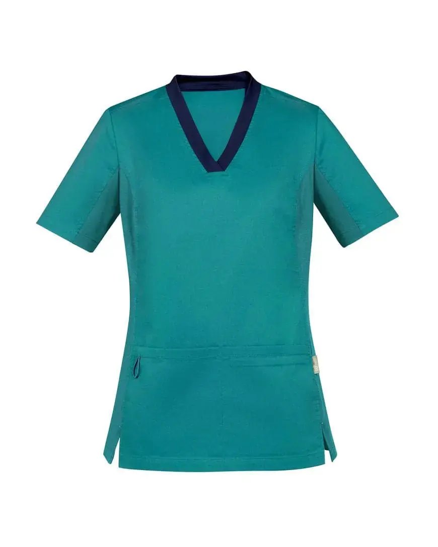 Biz Care Riley Womens V-Neck Scrub Top CST043LS - Simply Scrubs Australia