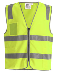 Unisex Hi-Vis Safety Vest with ID & Utility Pockets SW04 Winning Spirit