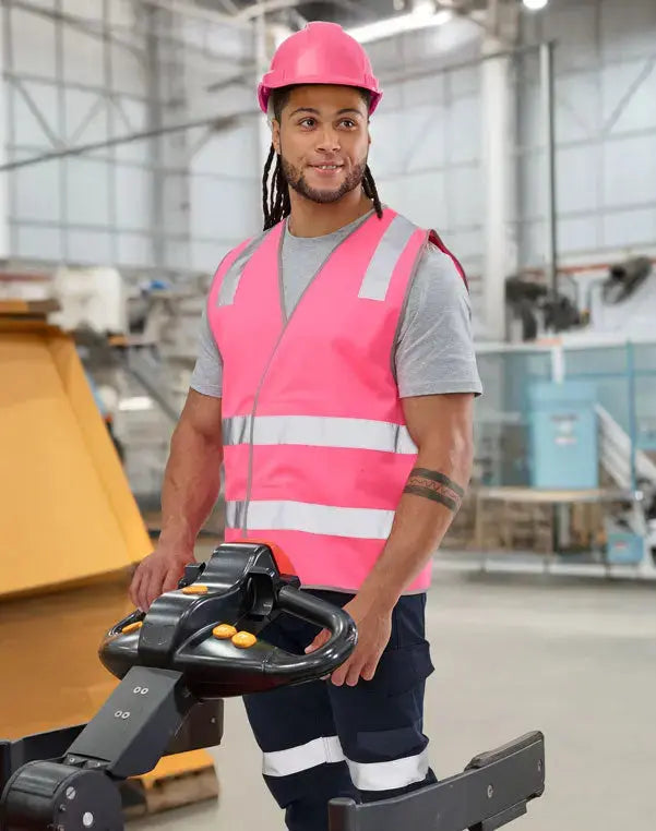 Winning Spirit safety vest with shoulder tapes SW43 Metro Workwear.