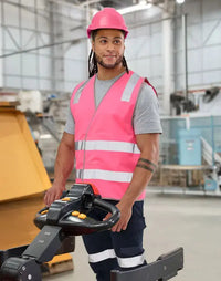 Winning Spirit safety vest with shoulder tapes SW43 Metro Workwear.