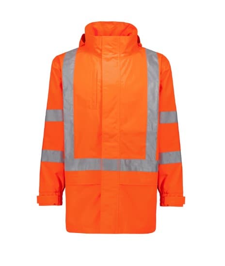 SYZMIK Men's Hi Vis X Back Ultralite Waterproof Jacket ZJ657