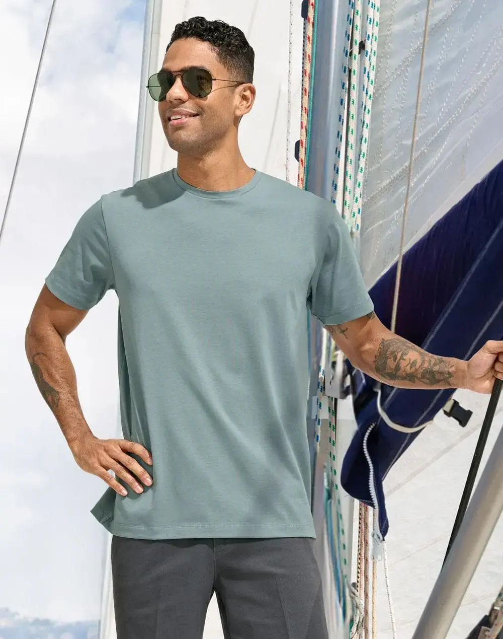 Premium Cotton Face Men's Tee TS43 Metro Workwear.