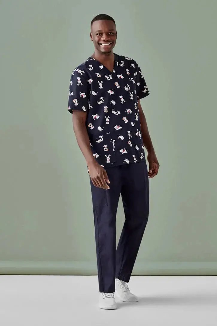 Men's Printed Best Friends Scrub Top CST147MS - Simply Scrubs Australia
