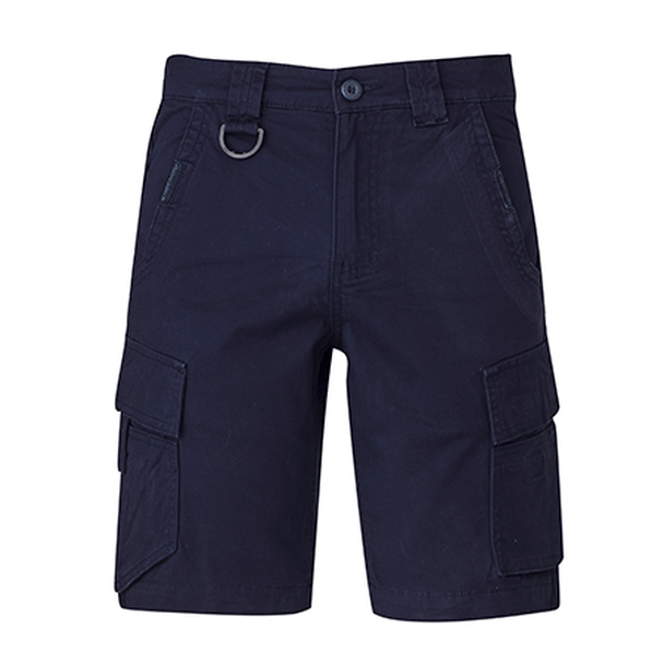 Men's Curved Cargo Shorts ZS360 Work Wear Syzmik Navy 72R 