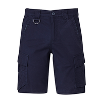 Men's Curved Cargo Shorts ZS360 Work Wear Syzmik Navy 72R 