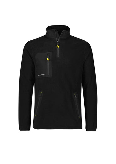 Syzmik Workwear Unisex Streetworx 1/4 Zip Polar Fleece ZT210 Work Wear Syzmik Black XXS 