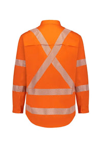 SYZMIK Men's Hi Vis X Back NSW Rail Segmented Tape ZW692 - City Workwear